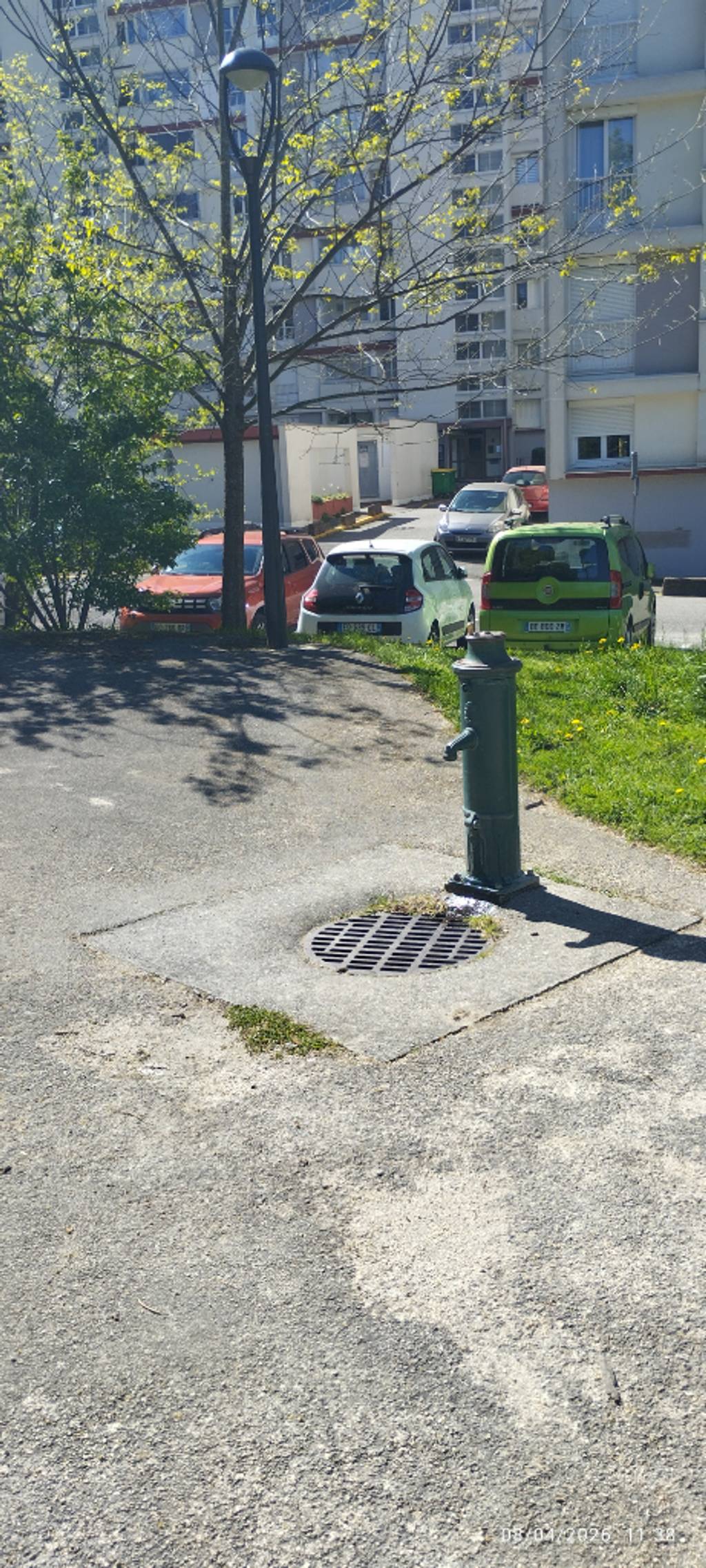 Fuite d'eau fontaine