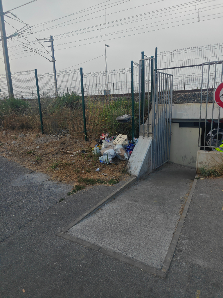 Photo 2 - Poubelle endommagée et ramassage non effectué