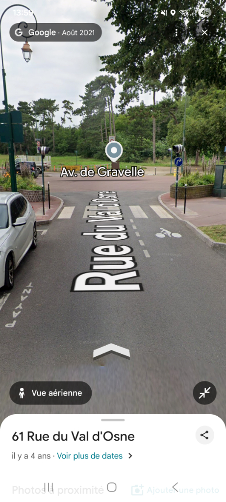 Danger à l'intersection cycliste