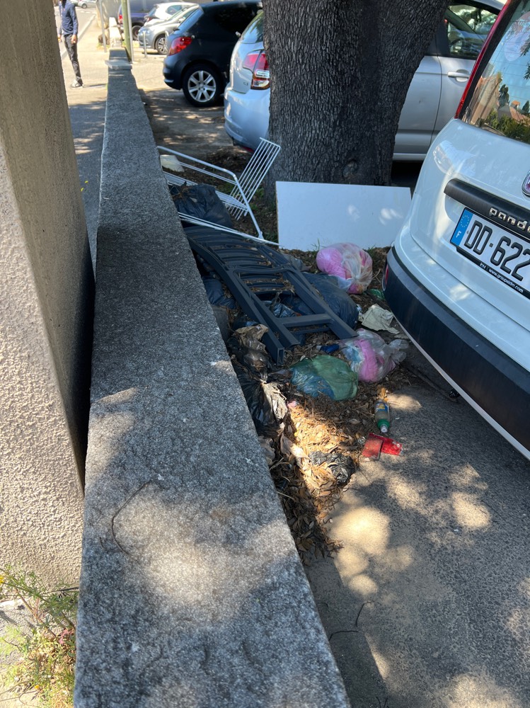 Photo 2 - Déchets encombrants au sol