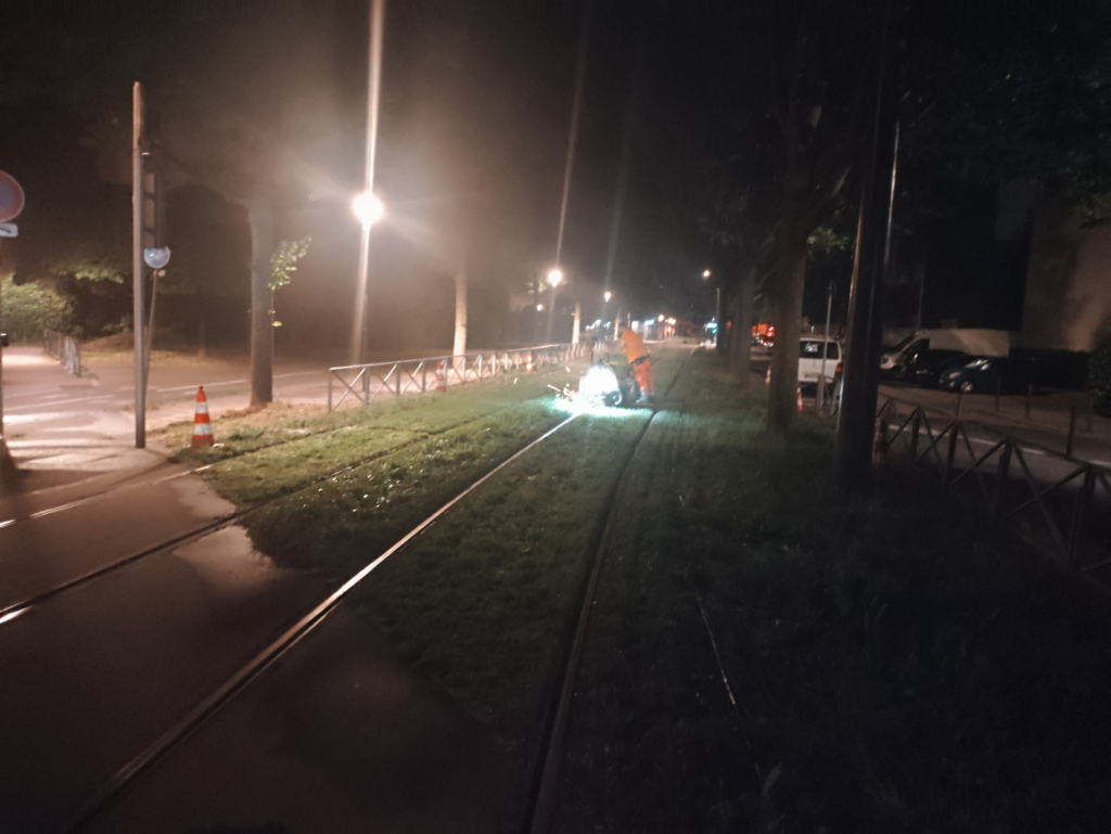 Bruit entretien tram nocturne
